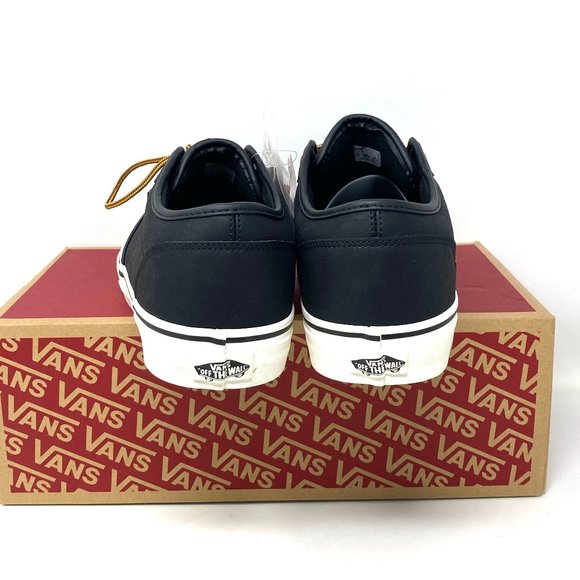 VANS Atwood Shoes Men's Leather Black Casual Low Top Skate Sizes VN0A327L68X - Picture 2 of 9